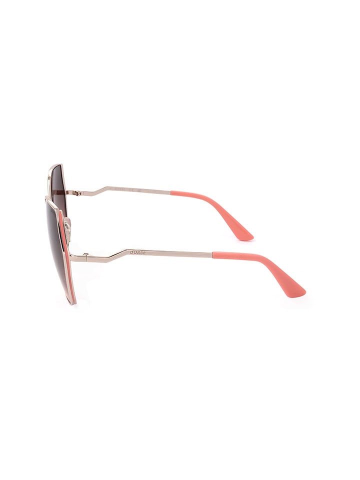 Guess Damen-Sonnenbrille in Silber-Rosa/ Braun günstig kaufen 61