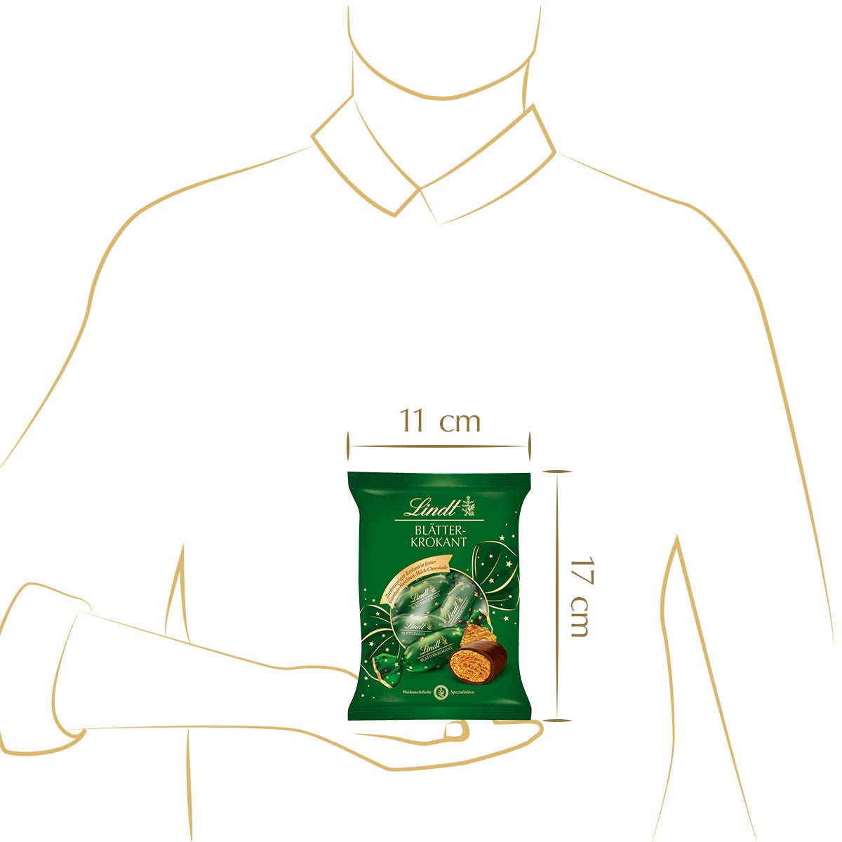 Blätterkrokant Zapfen Doppeldreh, 90g