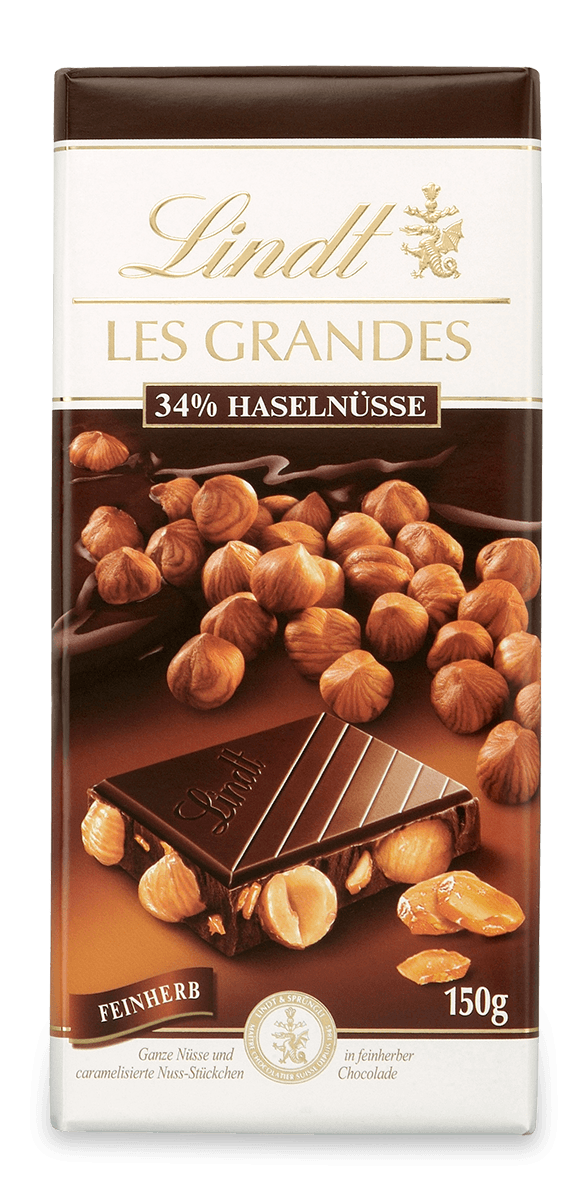 LES GRANDES Haselnuss Feinherb, 150g