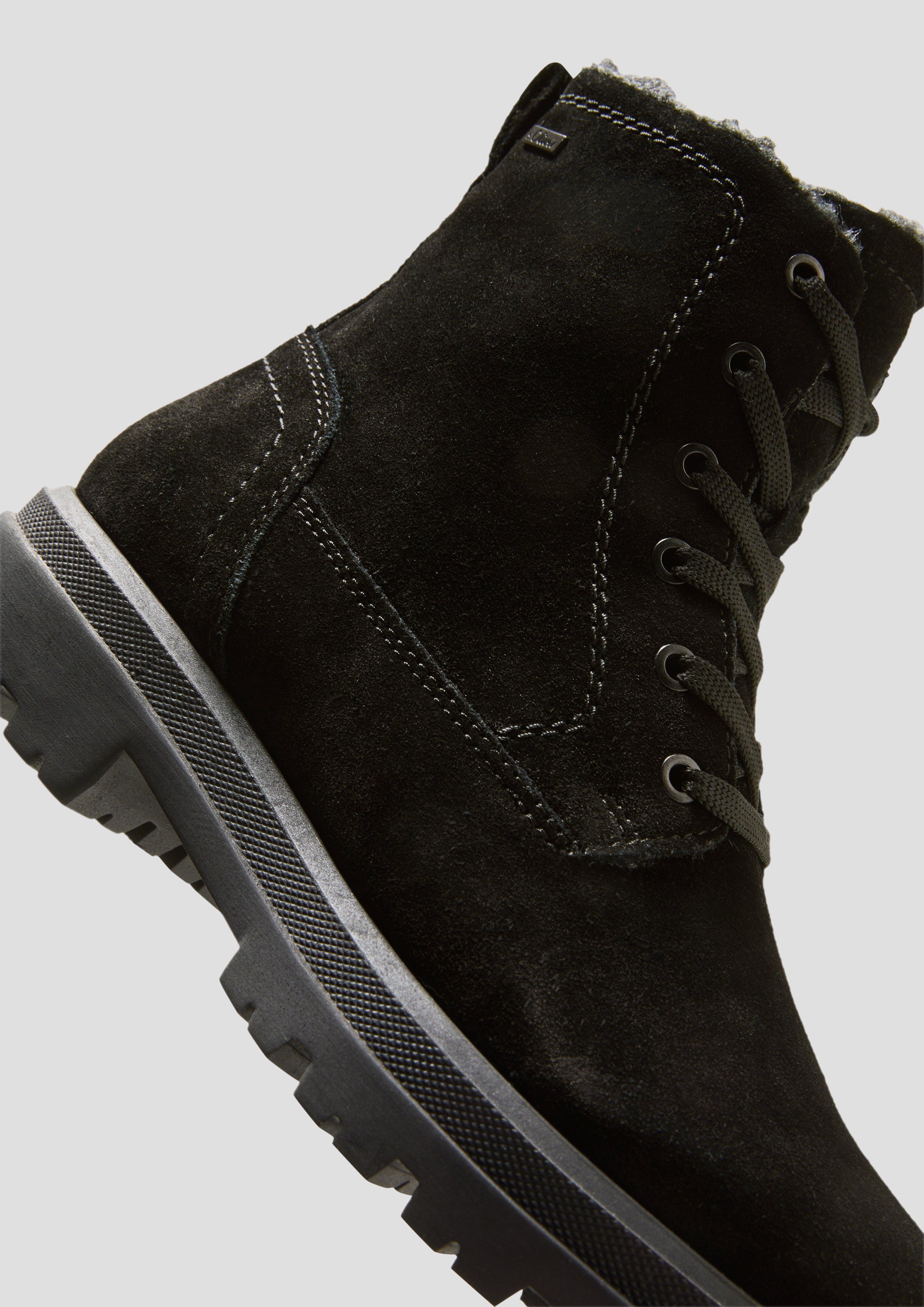 Gefütterte Stiefel aus Veloursleder  6008572-001