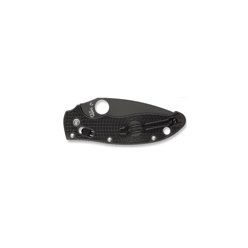 Spyderco Manix 2 Lightweight Total Black, taktisches Messer, militärische Klappmesser.
