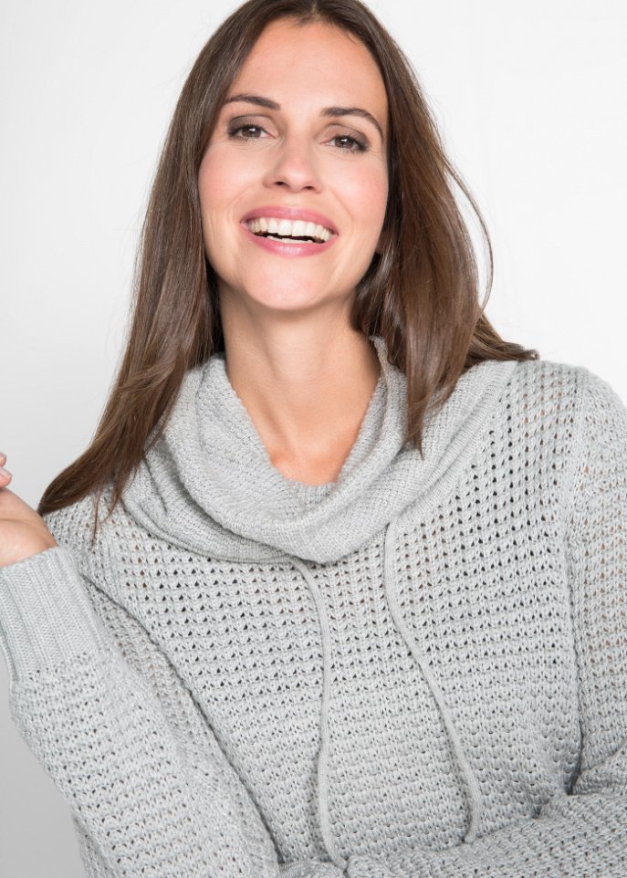 Rollkragenpullover mit Kordeln