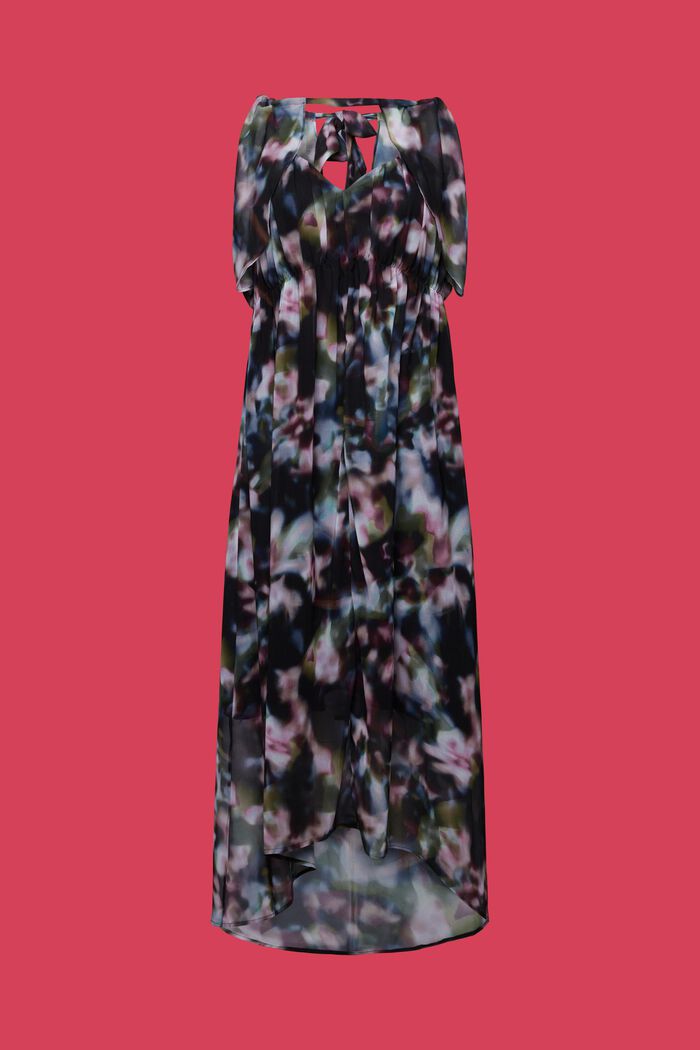 Recycelt: Midikleid aus gemustertem Chiffon