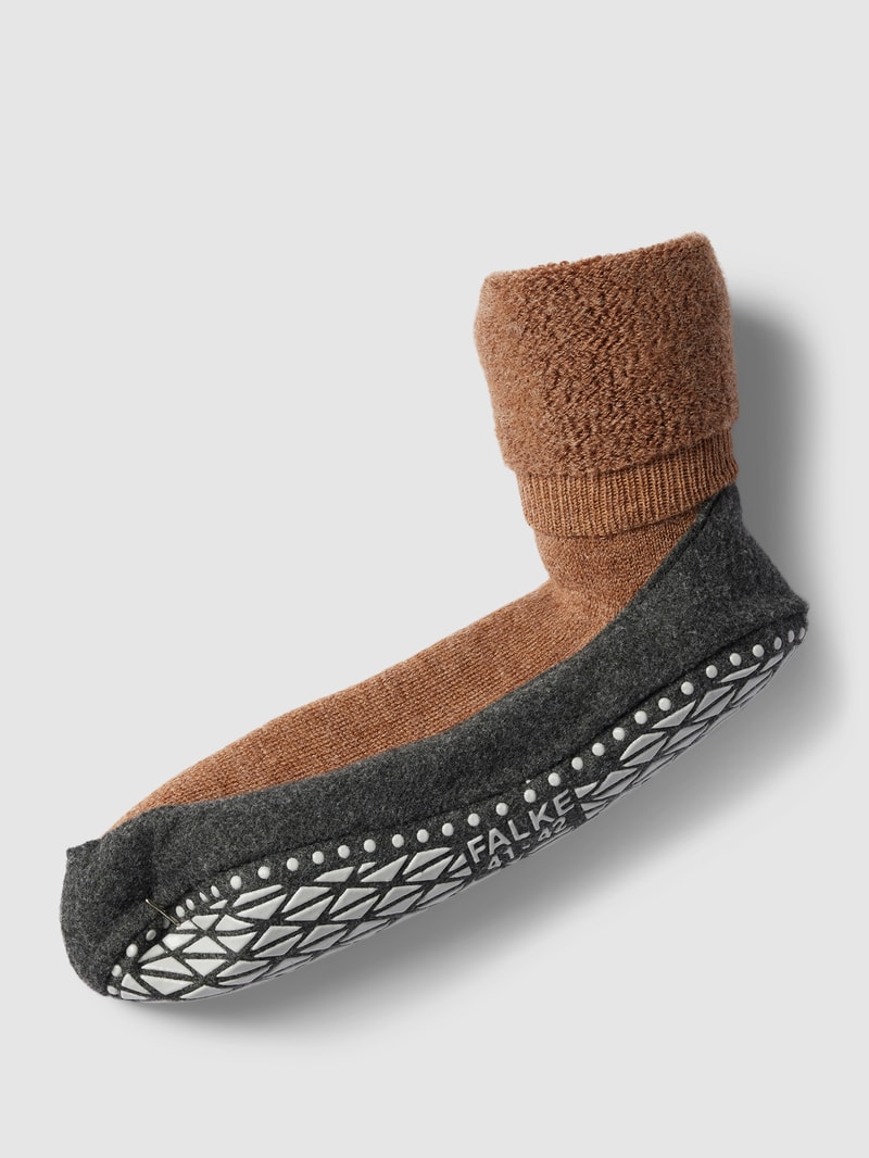 Hausschuhe aus Schurwoll-Mix Modell 'COZYSHOES' in beige meliert