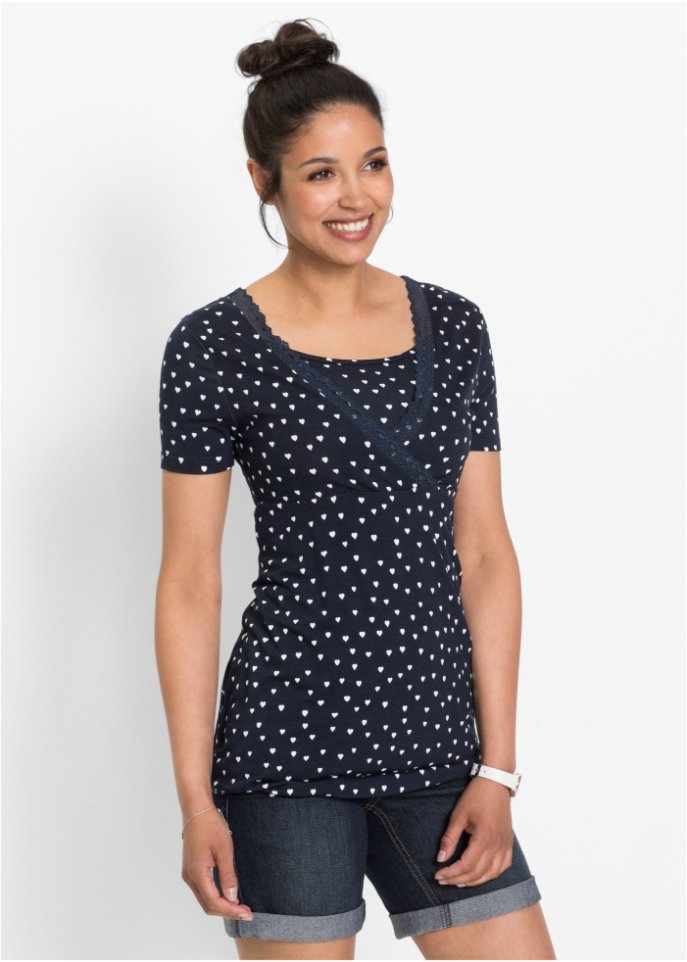 Umstandsshirt / Stillshirt, Spitze
