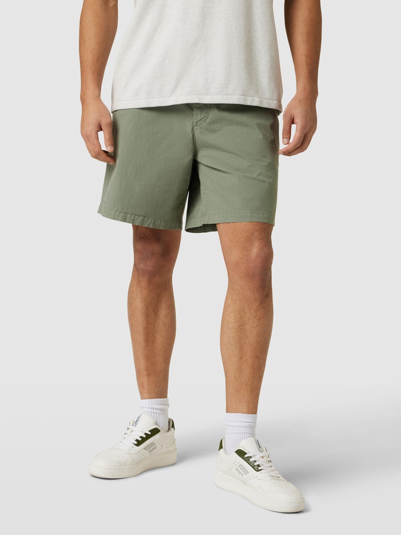Shorts mit elastischem Bund Modell 'Karlos' in lindgrün