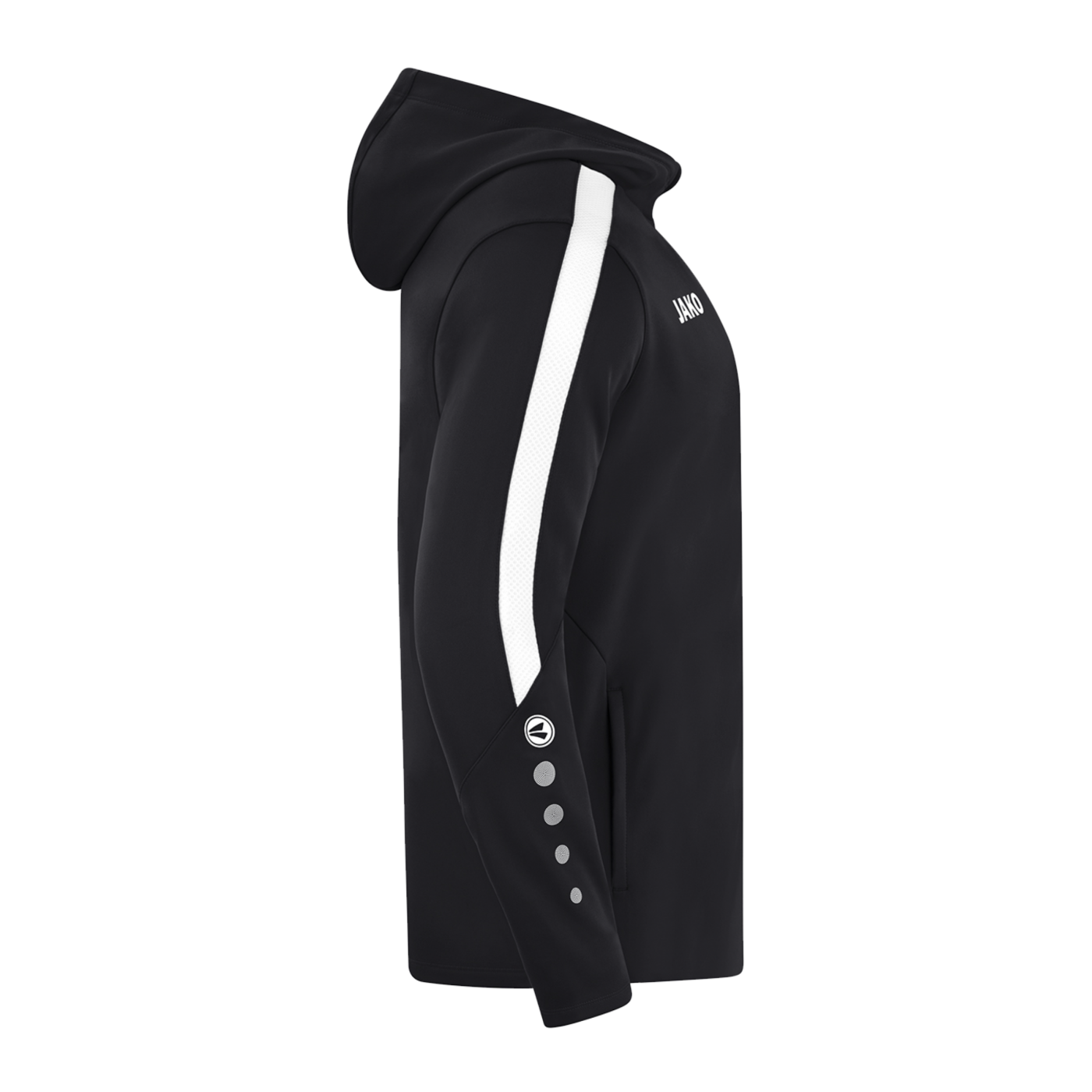 JAKO Power Kapuzenjacke Schwarz Weiss F800