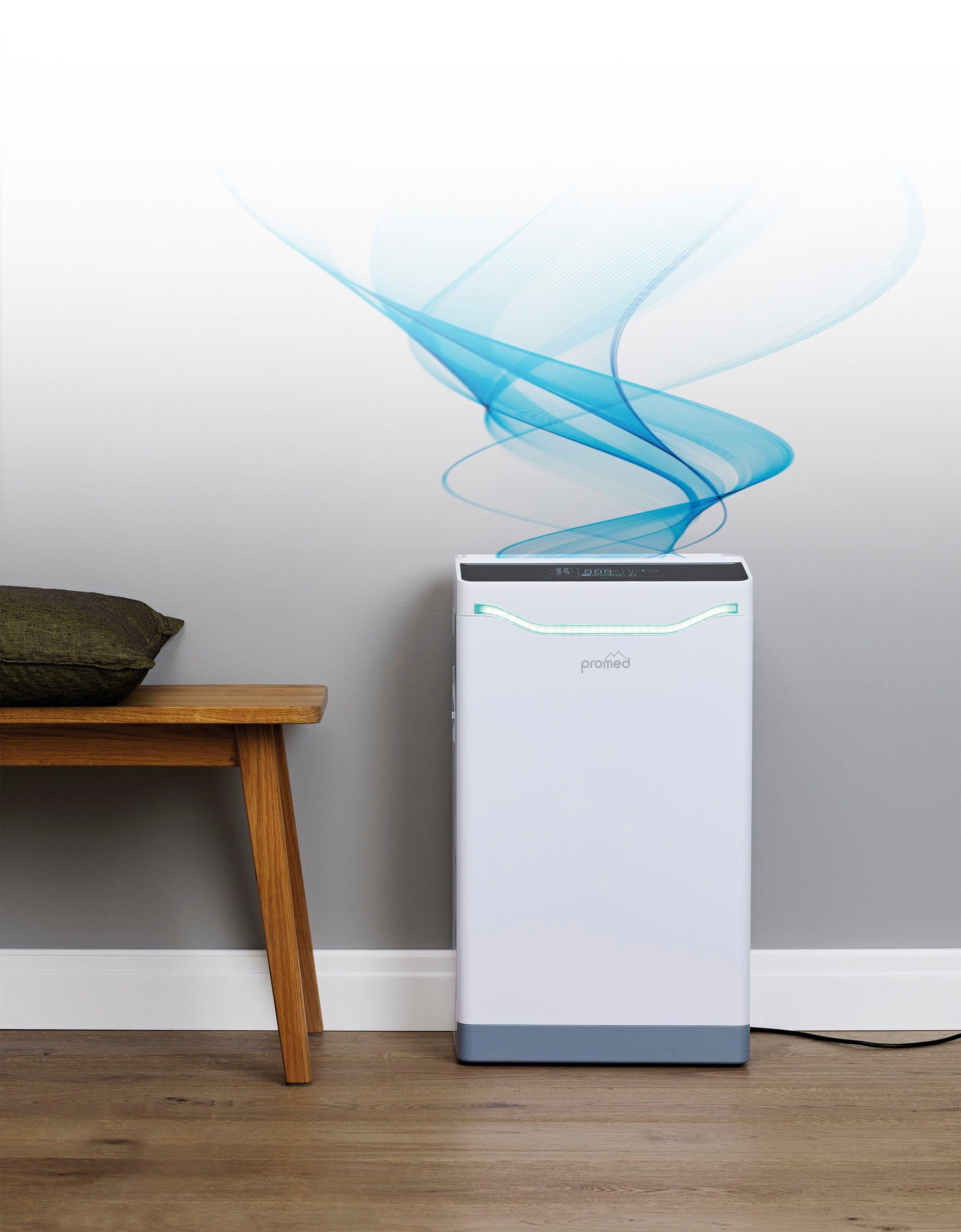 promed Luftreiniger AC-4000, für 70 m² Räume, verbesserte Luftreinigung durch Ionengenerator
