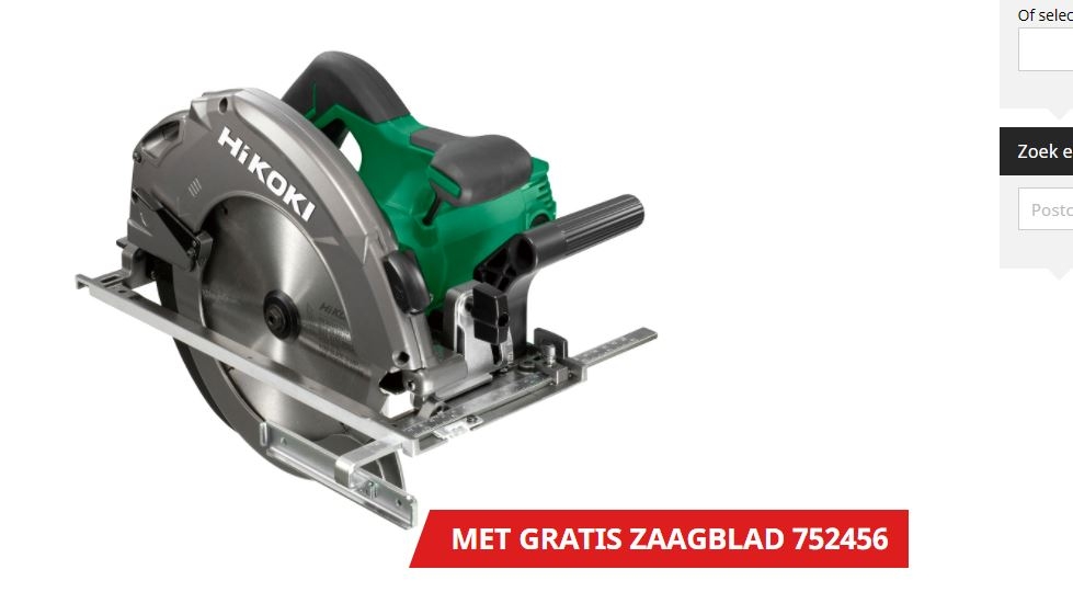 HiKOKI C9U3WBZ Handheld Circular Saw 86 mm 2000 Watt in case + free saw blade 752456