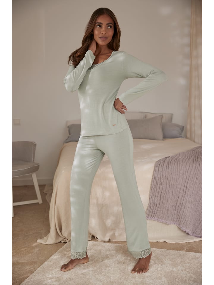LASCANA Schlafhose in jade günstig kaufen 32/34