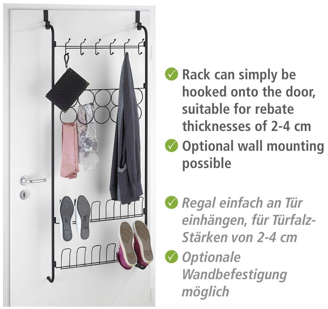 WENKO Türregal Organizer, für Tücher, Schuhe, Jacken