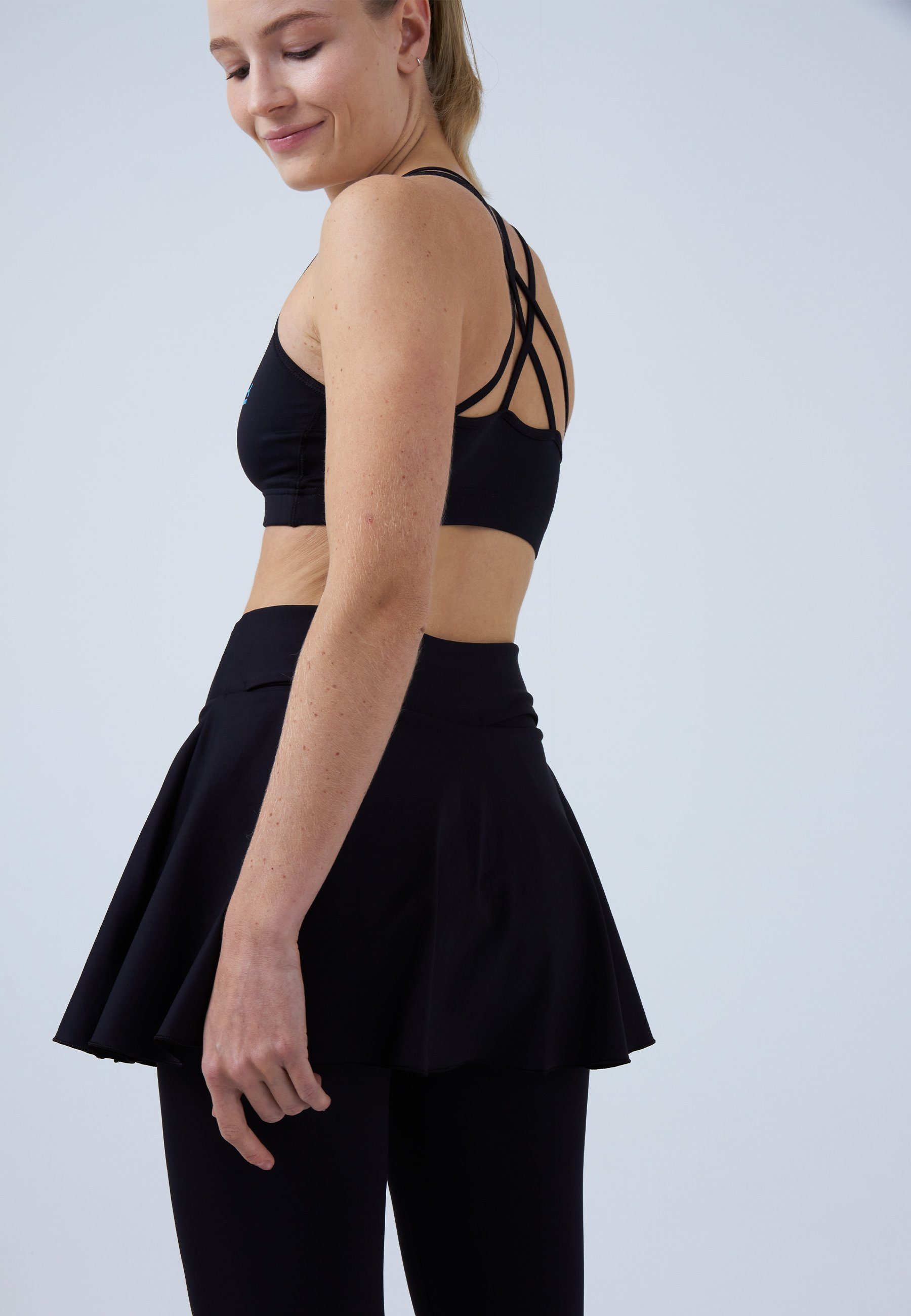 SPORTKIND Tennisrock Advantage 2-in-1 Tennis Skapri Rock mit Leggings Mädchen & Damen schwarz