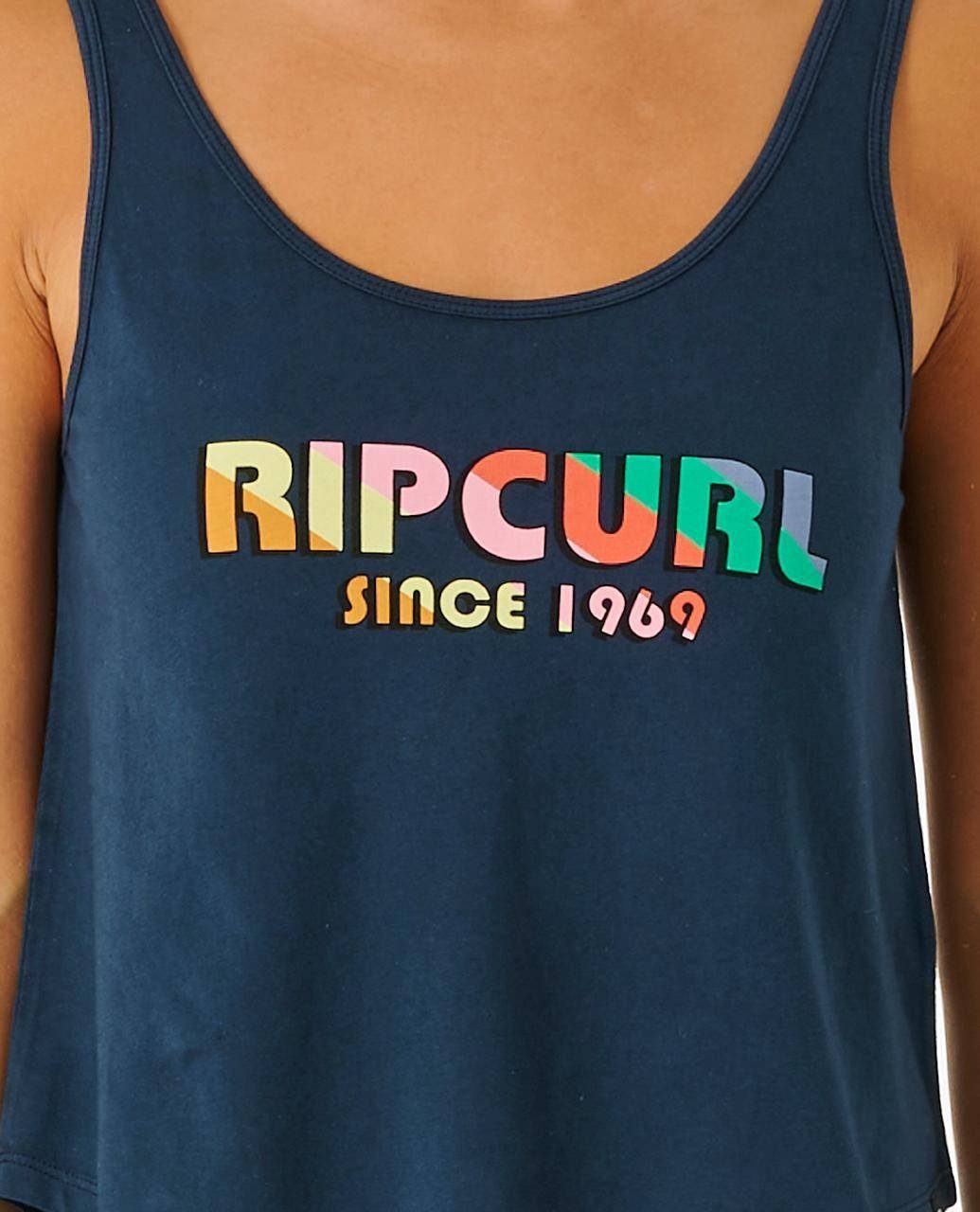 Rip Curl Tanktop Icons Of Surf Pump Font Muskelshirt