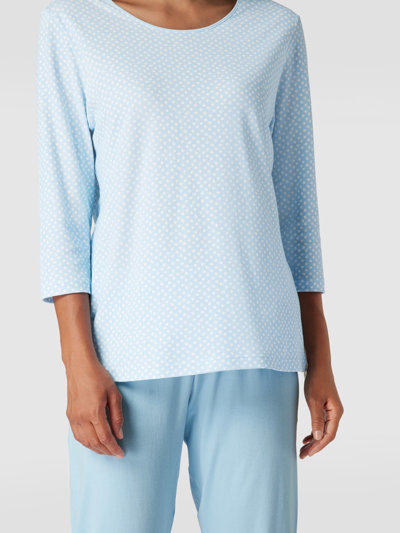 Pyjama aus Baumwolle Modell 'Emelie' in hellblau