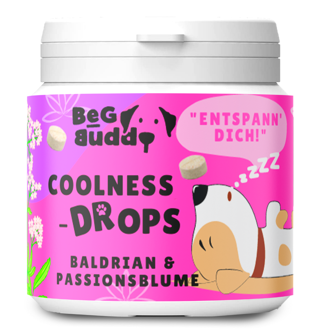 BeG Buddy Beruhigungsmittel BeG Buddy Coolness-Drops, natürliche Beruhigung Hund mit Baldrian