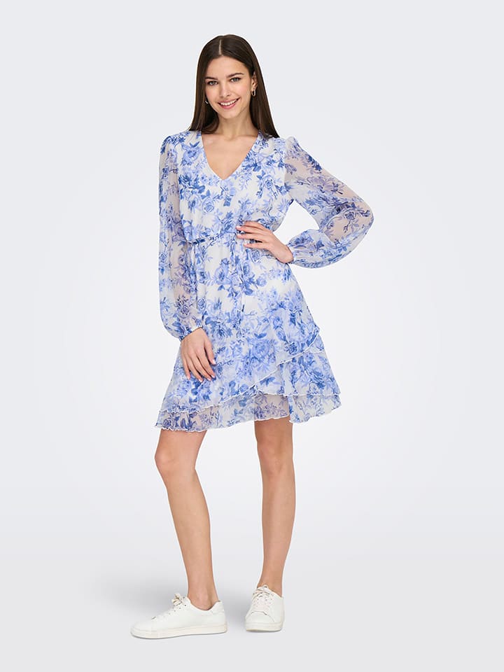 ONLY Kleid in Weiß/ Hellblau günstig kaufen