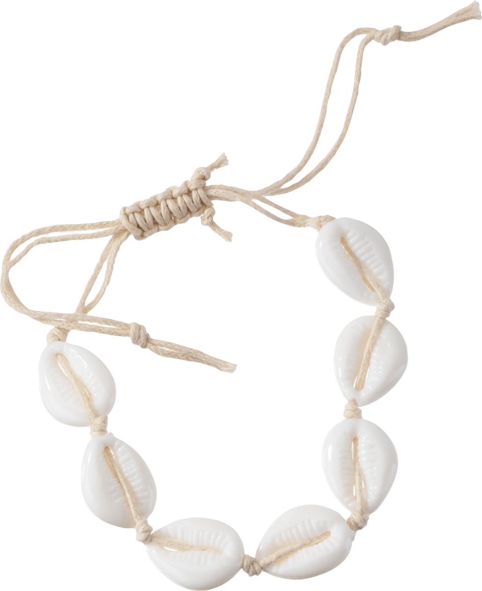 Fußketten Muscheln Gold-Optik, 2 St