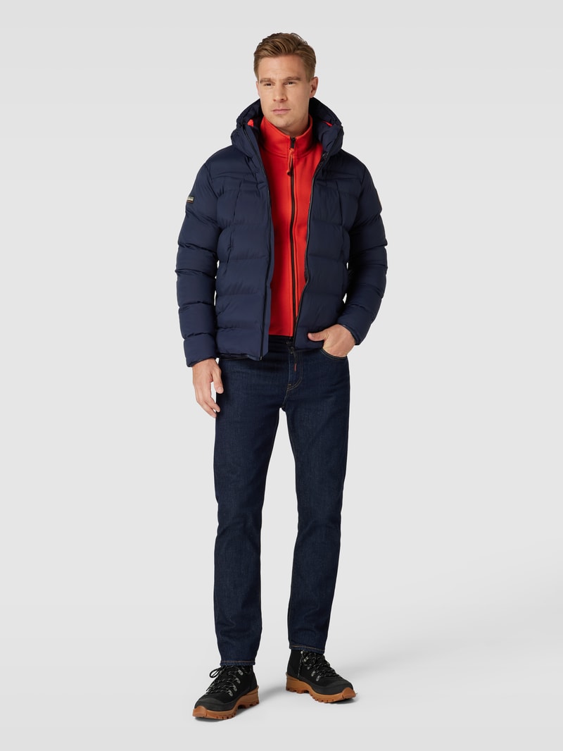 Steppjacke mit Kapuze Modell 'NEWTON' in marineblau