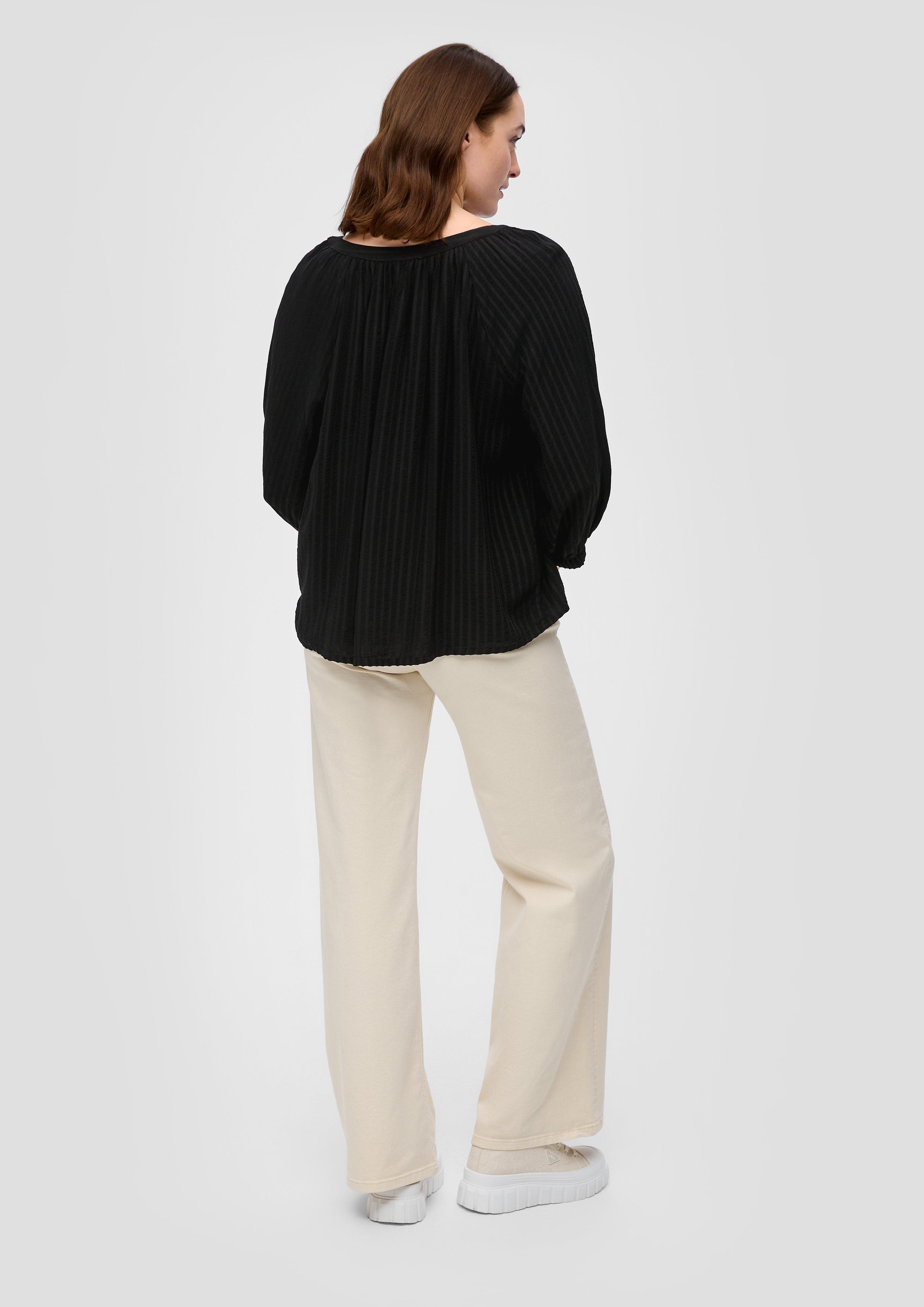 Fließende Bluse mit Streifenmuster  2141958-9999
