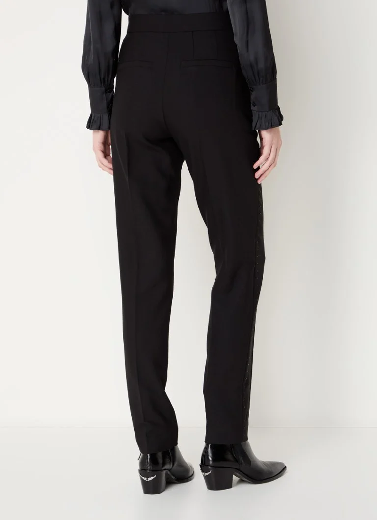Zadig&Voltaire  Penny high wasit slim fit pantalon met steekzakken