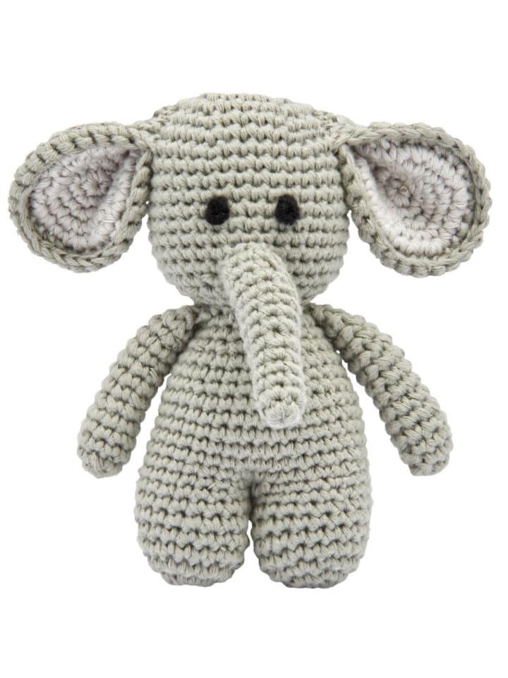 miniHeld Handgestrickter Elefant gehäkelt aus Baumwolle Spielzeug 15 cm 0 Monate günstig kaufen onesize
