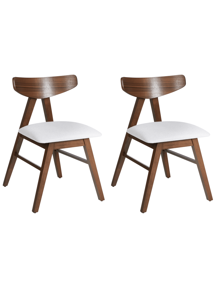 Beliani 2er-Set Esszimmerstuhl LACOTA in Braun/Grau günstig kaufen onesize