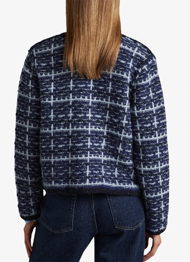 Reiss Felicity paksu neuletakki merinovillasekoitteesta tweed-jäljitelmällä