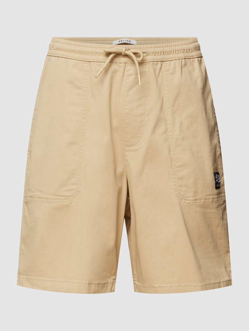 Bermudas mit Label-Patch in sand