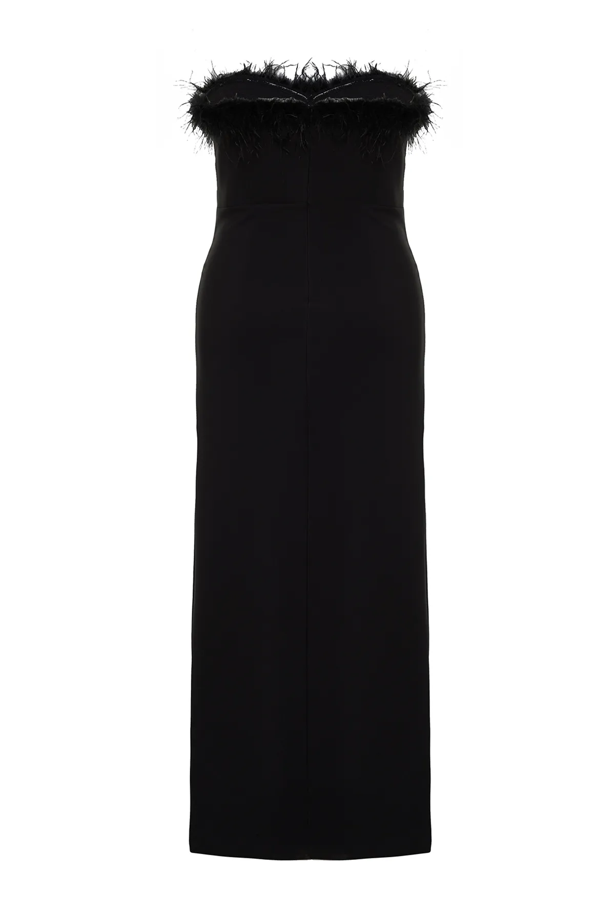 Trendyol Curve  Schwarzes Finike-Webkleid in Übergröße