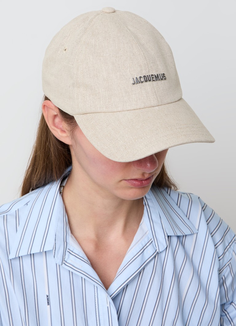 Čepice Jacquemus La Casquette Gadjo ze směsi lnu s logem
