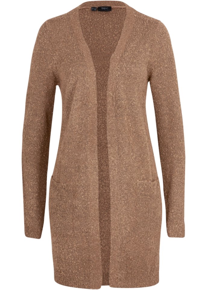 Boucle-Longstrickjacke
