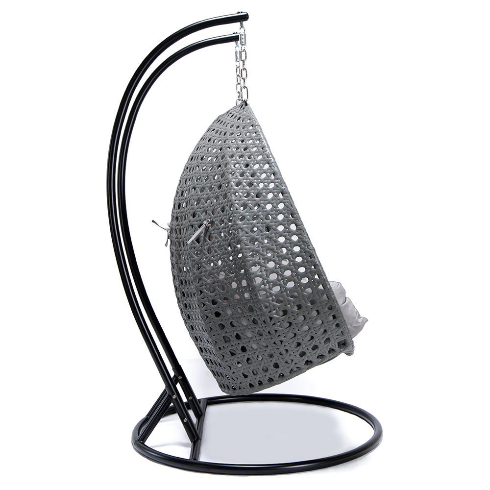 Home Deluxe Polyrattan Hängesessel TWIN grau