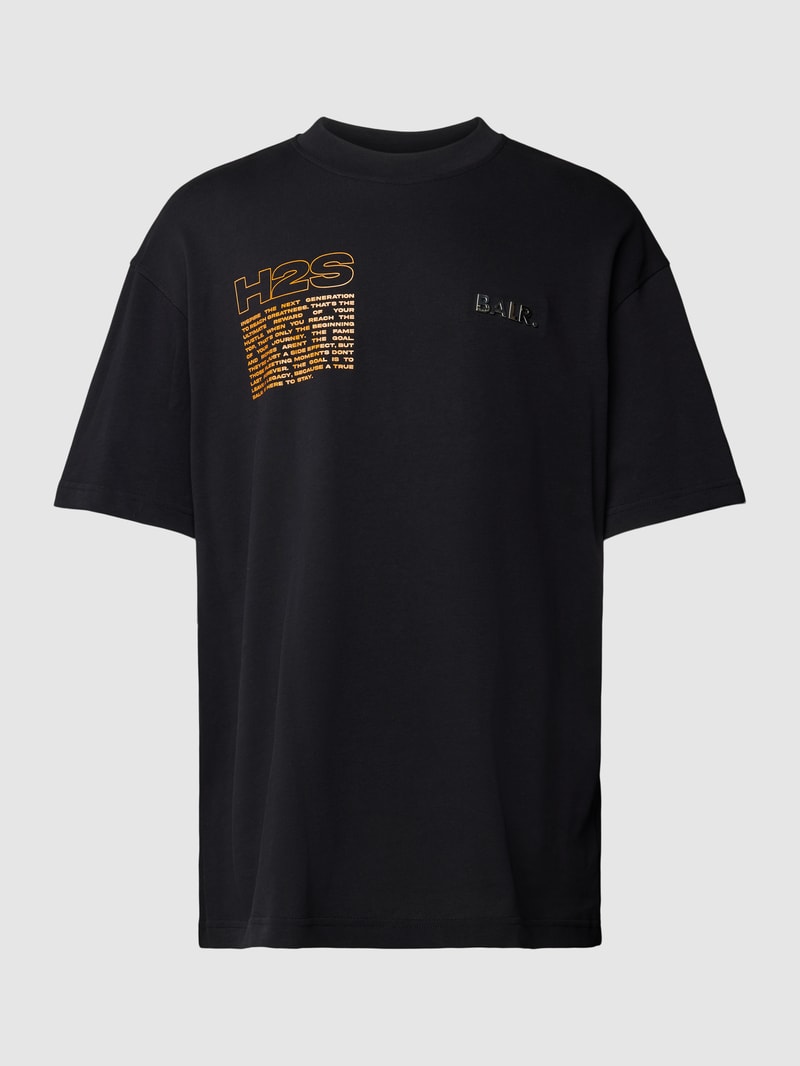 T-Shirt mit Statement-Print Modell 'Joey' in schwarz