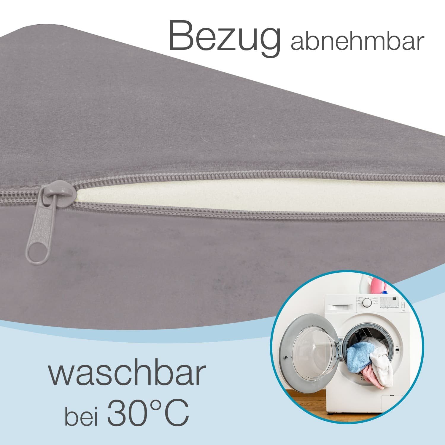 aktivshop Keilkissen, 1-tlg., für Sofa und Bett geeignet, als Beinlagerungskissen nutzbar