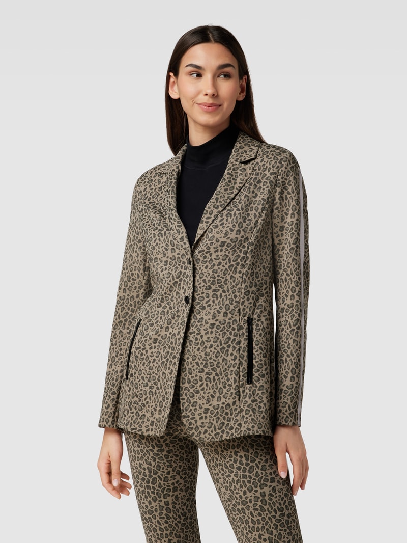 Blazer mit Animal-Print in sand