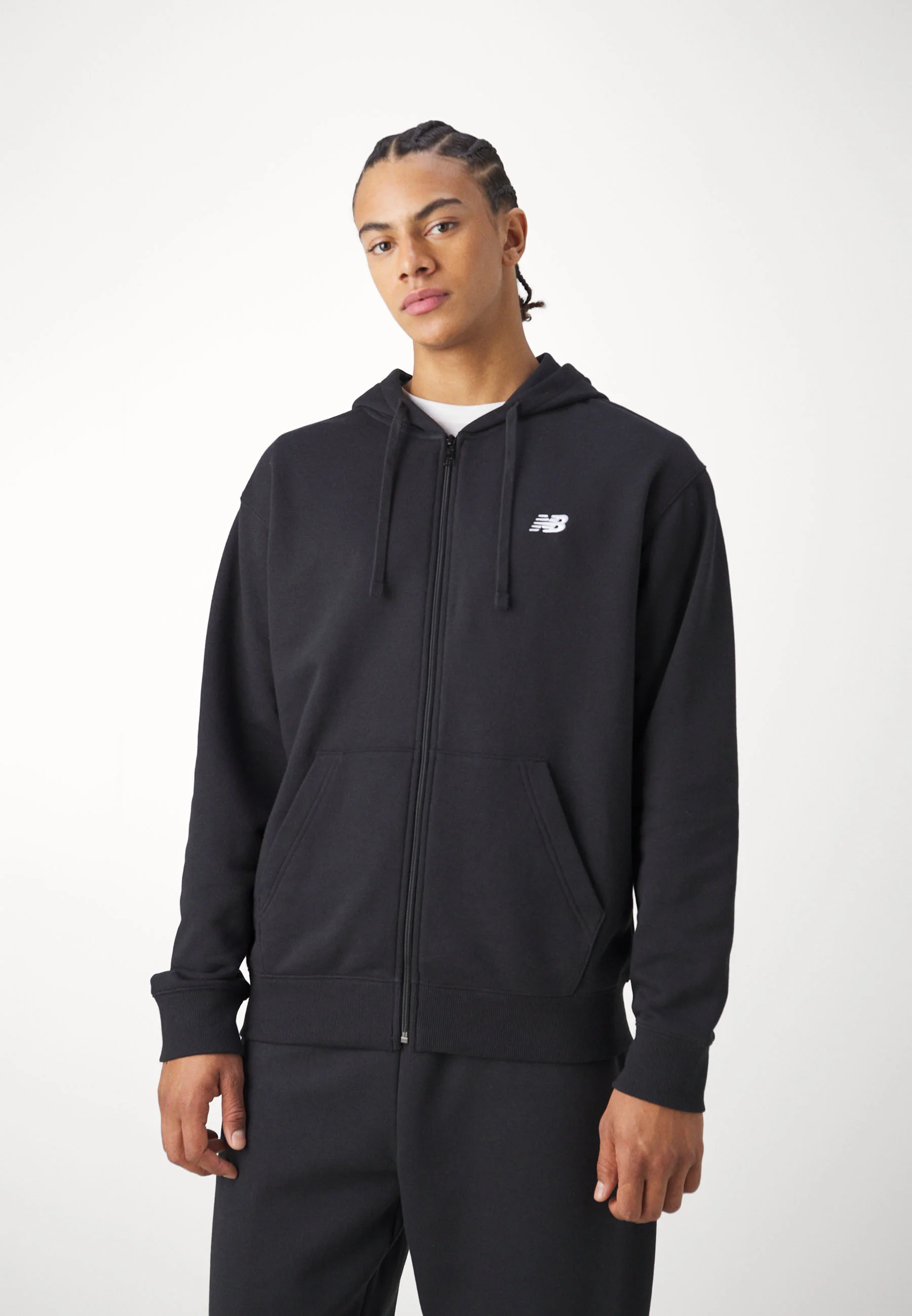 Sudadera con capucha y cremallera completa New Balance Sport Essentials Small Logo - Sudadera con cremallera