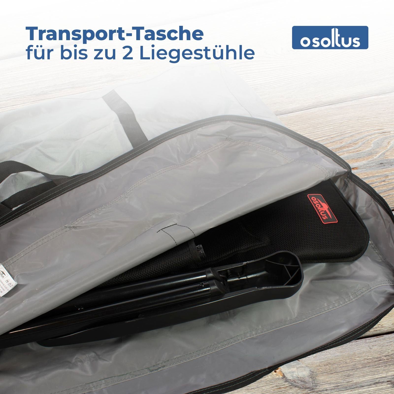 osoltus Gartenmöbel-Schutzhülle osoltus Transporttasche f. Lafuma Relax Liegen o. Camping Sessel