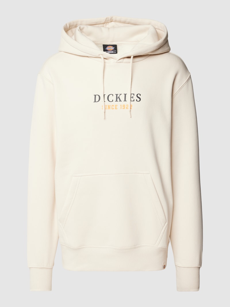 Hoodie mit Label-Print Modell 'PARK' in beige