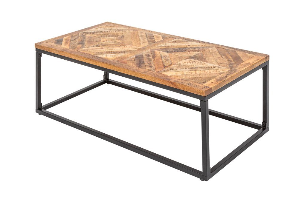 riess-ambiente Couchtisch INFINITY HOME 100cm natur, Wohnzimmer · Massivholz · eckig · Industrial · Metall
