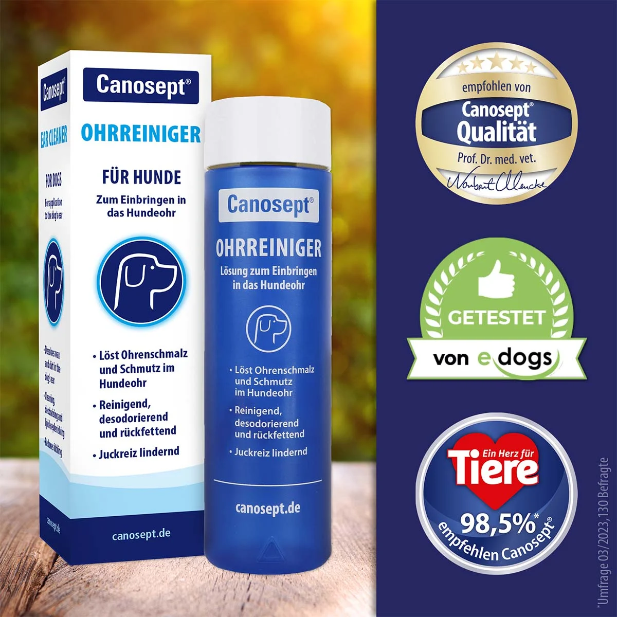 Canosept Ohrreiniger für Hunde 125ml günstig kaufen bei ZooRoyal