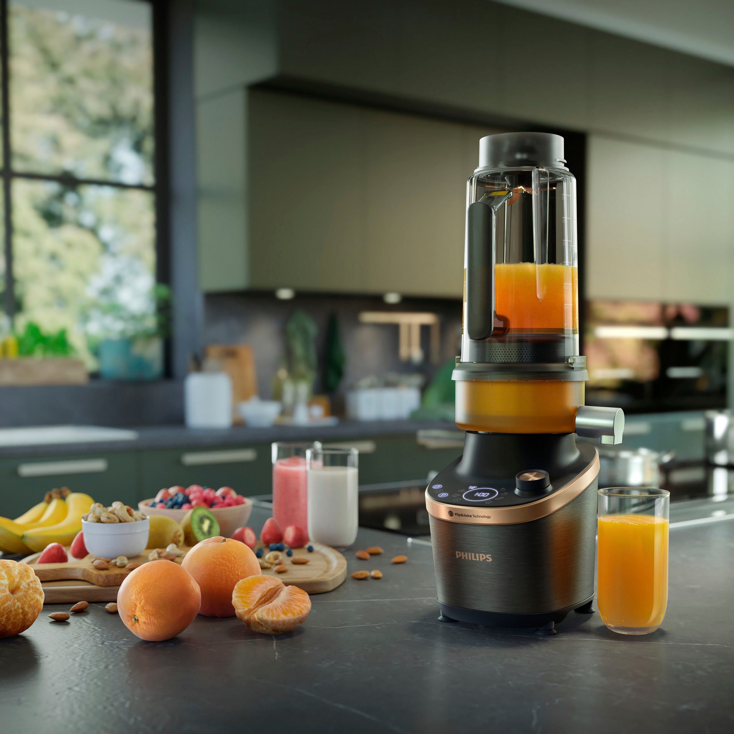 Philips Standmixer HR3770/10, 1500 W, mit Entsafterfunktion und 2 Trinkbehältern