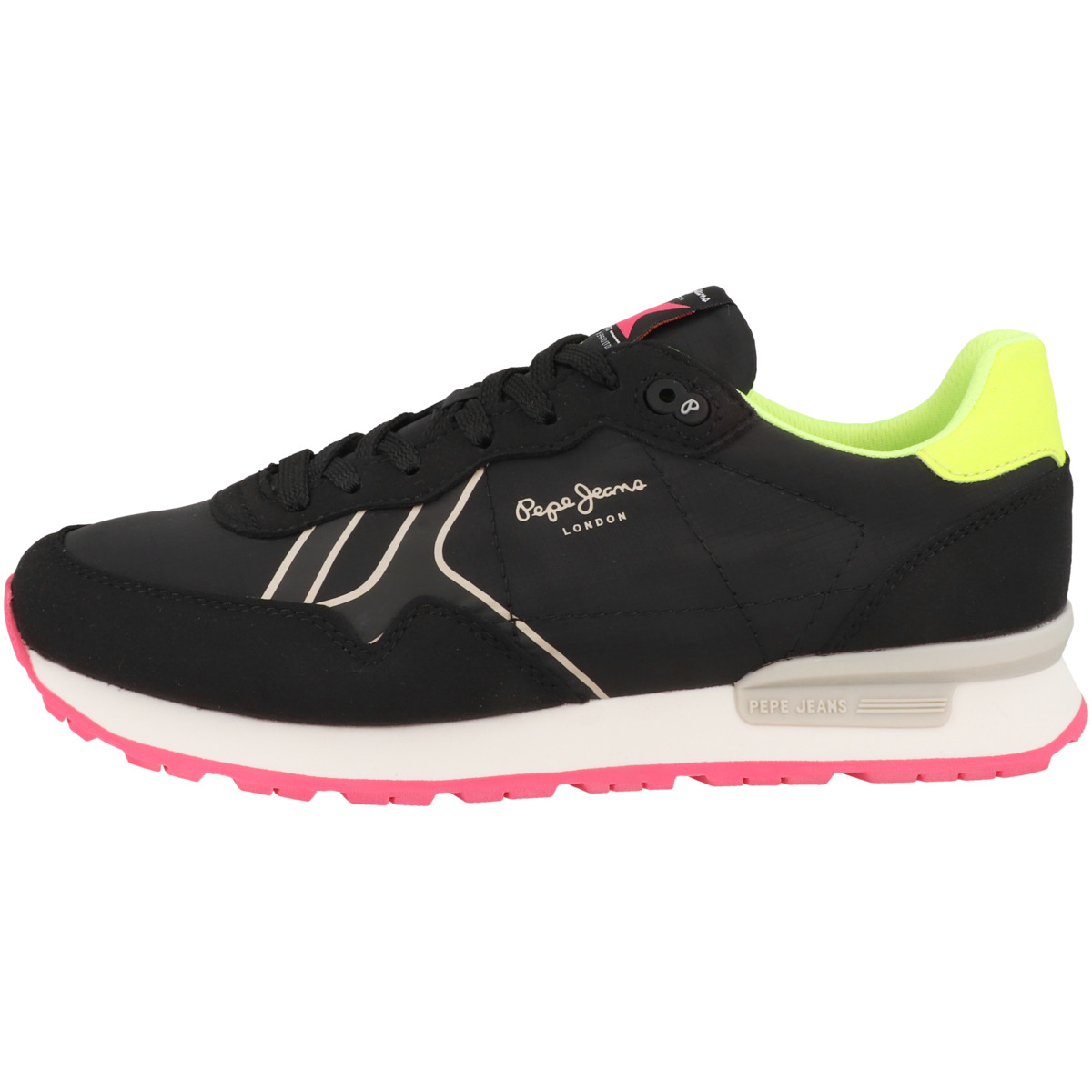 Pepe Jeans Brit Neon Sneaker Low schwarz