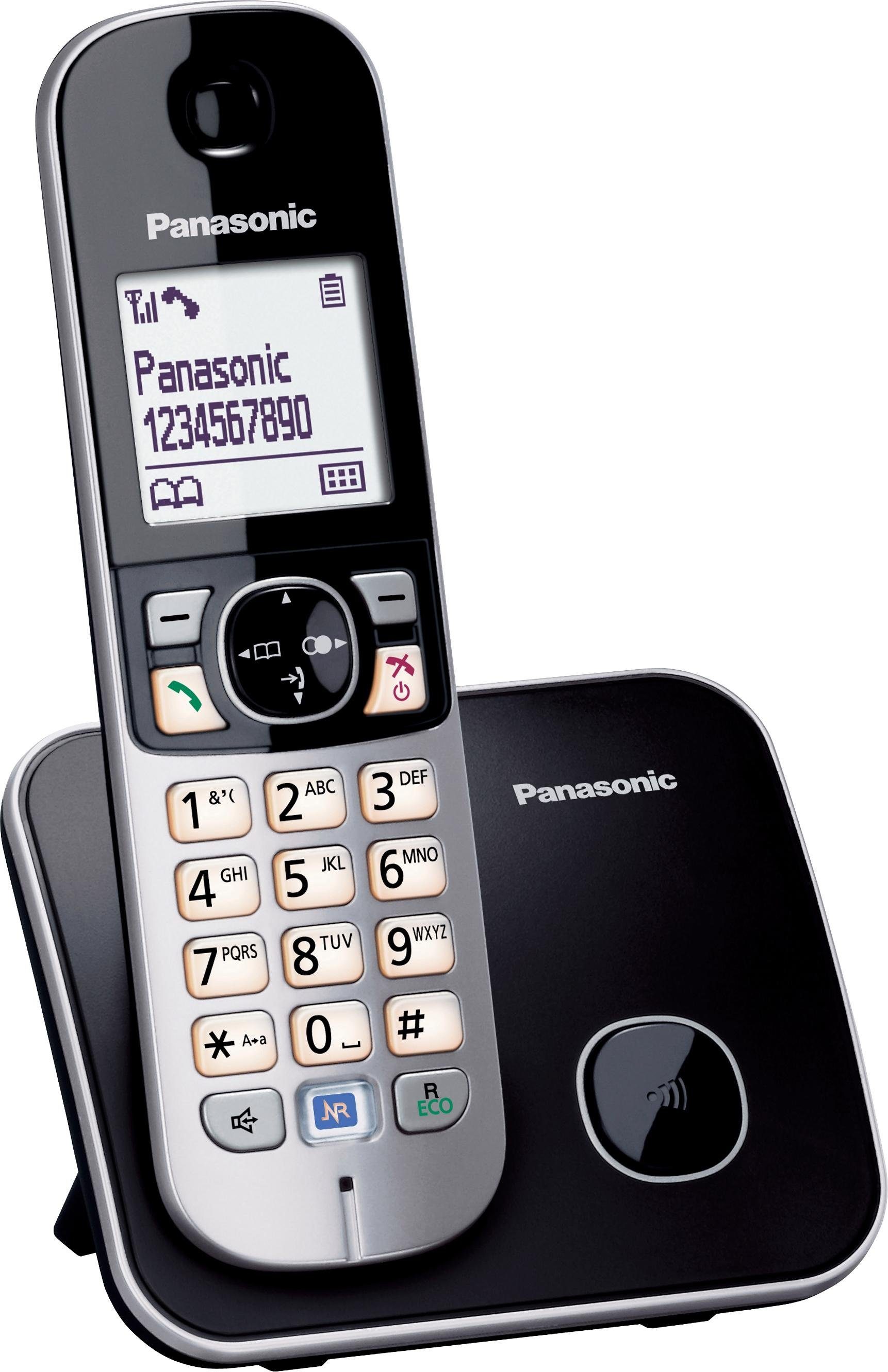 Panasonic KX-TG6811GS Schnurloses DECT-Telefon (Mobilteile: 1, mit Anrufer- und Wahlsperre)
