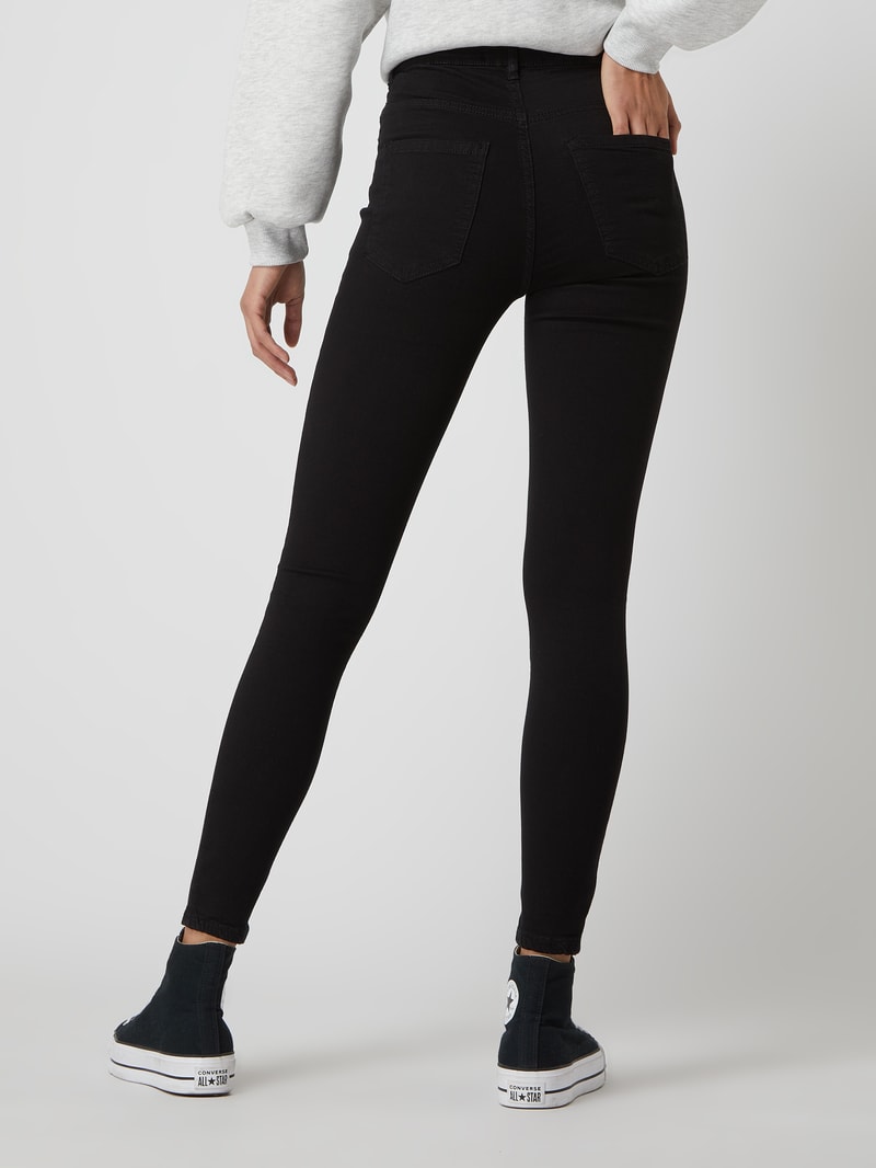 Skinny Fit Jeans mit Stretch-Anteil Modell 'Molly' in schwarz
