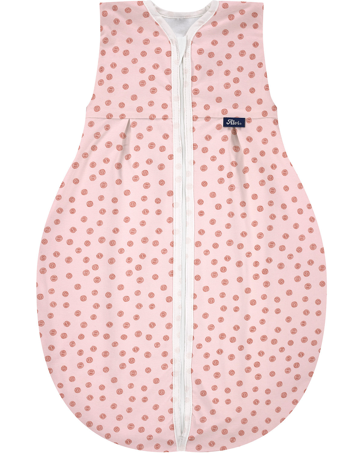 Kugelschlafsack Molton Sommer - TOG 0,5 - Curly Dots, 70 cm