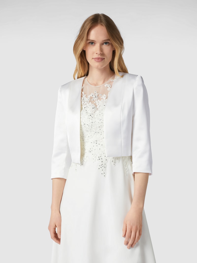 Bolero aus Satin in ecru