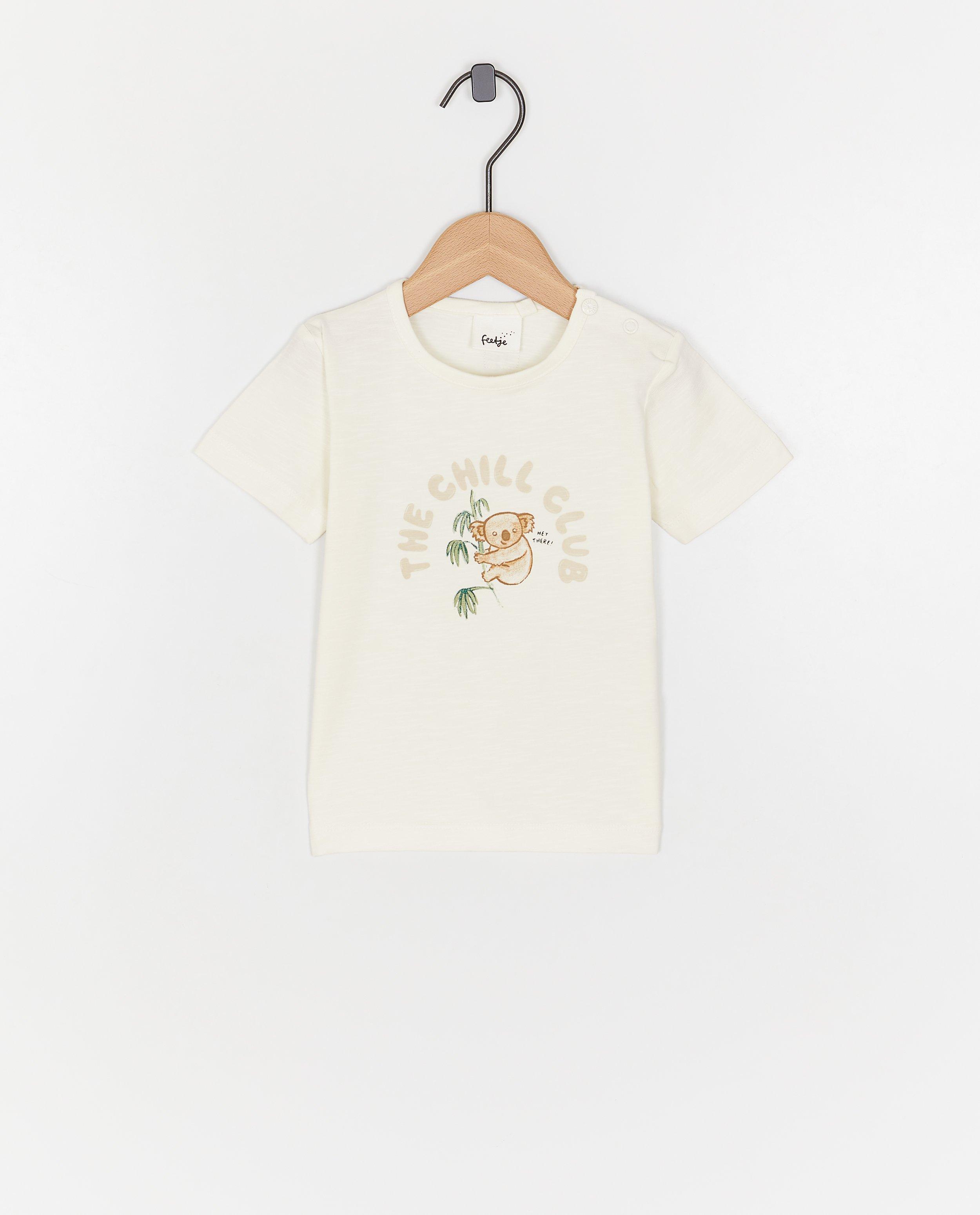 Tricou Feetje cu imprimeu koala alb