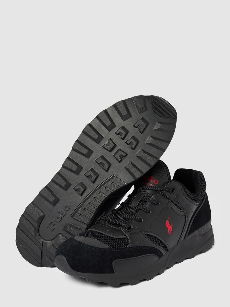Sneaker mit Label-Print in schwarz
