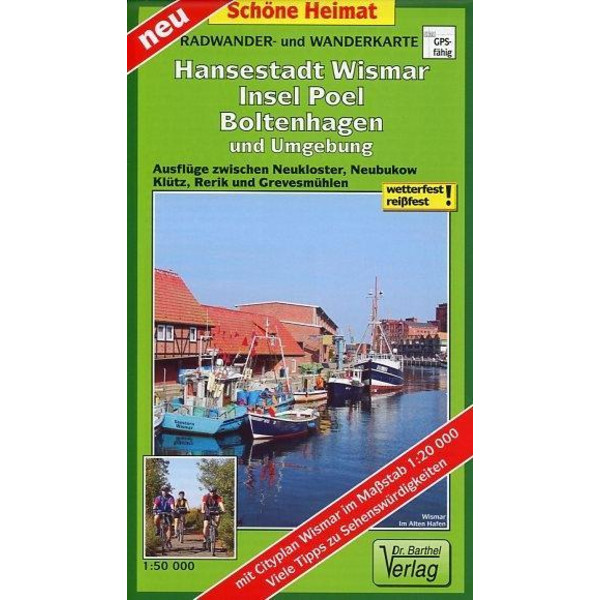 Hansestadt Wismar, Insel Poel, Boltenhagen und Umgebung Radwander- und Wanderkarte 1 : 50 000 - Wanderkarte