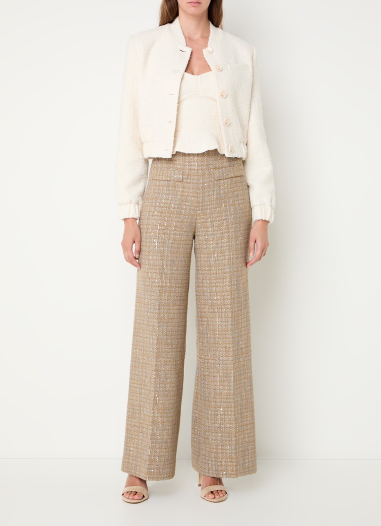 Jachetă scurtă Fabienne de la JOSH V din tweed și lurex.